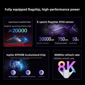 Zhen Wireless Bluetooth Three-Mode Mouse E-Sports Games Wired Magnetic Wireless Charging Vibration Zhen Wireless Bluetooth Three-Mode Mouse E-Sports Games Wired Magnetic Wireless Charging Vibration
