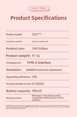 Wireless mouse, rechargeable, silent, for business and office use, for home use, Bluetooth, three modes, for women, for laptops Wireless mouse, rechargeable, silent, for business and office use, for home use, Bluetooth, three modes, for women, for laptops