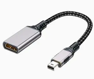MiniDP to HDMI Adapter Cable - 4K High Definition Cable - Thunderbolt 2 Mini DP Video Cable for Connecting Monitor and Projector Grey/0.2m MiniDP to HDMI Adapter Cable - 4K High Definition Cable - Thunderbolt 2 Mini DP Video Cable for Connecting Monitor and Projector Grey/0.2m