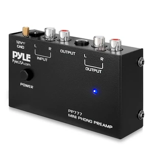 Mini Phono Turntable Preamp - Stereo Preamplifier with RCA Input/Output - Low Noise - Powered by 12V DC Adapter - Ideal for Vinyl & Phonographs - PP777 Mini Phono Turntable Preamp - Stereo Preamplifier with RCA Input/Output - Low Noise - Powered by 12V DC Adapter - Ideal for Vinyl & Phonographs - PP777