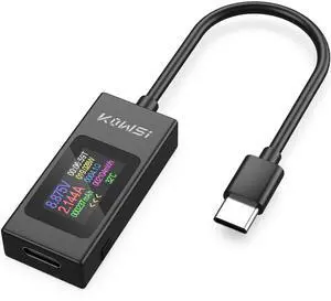 USB C Tester Power Meter 4-30V 0-6.5A, Voltage and Current Tester Meter, USB Capacity, Temperature, Working Time Ammeter Voltmeter Power Bank Charger Detector USB C Tester Power Meter 4-30V 0-6.5A, Voltage and Current Tester Meter, USB Capacity, Temperature, Working Time Ammeter Voltmeter Power Bank Charger Detector