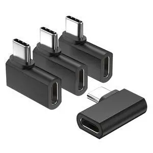 USB-C 90 Degree Adapter 4Pack, USB C Right Angle Adapter, 100W 20Gbps 4K Video, USBC Male to Female USBC L Shape Extender, for iPhone 16, MacBook, ROG Ally, Steam Deck, Switch, Galaxy S25 USB-C 90 Degree Adapter 4Pack, USB C Right Angle Adapter, 100W 20Gbps 4K Video, USBC Male to Female USBC L Shape Extender, for iPhone 16, MacBook, ROG Ally, Steam Deck, Switch, Galaxy S25
