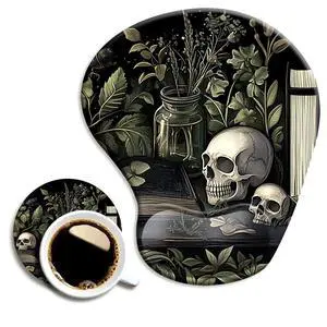 Ergonomic Mouse Pad with Wrist Support,Mouse Pad with Wrist Rest and Coaster Set,Office Supplies Non-Slip Mouse Pads for Desk, Non-Slip Comfortable,Goth Ergonomic Mouse Pad with Wrist Support,Mouse Pad with Wrist Rest and Coaster Set,Office Supplies Non-Slip Mouse Pads for Desk, Non-Slip Comfortable,Goth