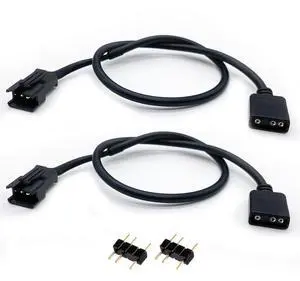 1-to-1 ARGB Extension Cable, 5V 3-pin to JST SM 3Pin Male Adapter Cable, 5V 3-Pin Digital Addressable RGB Extension Cable, 1 to 1 Male ARGB Cable, 11.8 Inches, 2-Pack 1-to-1 ARGB Extension Cable, 5V 3-pin to JST SM 3Pin Male Adapter Cable, 5V 3-Pin Digital Addressable RGB Extension Cable, 1 to 1 Male ARGB Cable, 11.8 Inches, 2-Pack