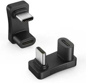 180 Degree Angle USB C Adapter 2 Pack, U Shape USB-C Adapter Connector with PD 100W/10Gbps, Type-C 180 Angle Extender for Steam Deck/Switch/iPhone 16/15 Series/Laptop/Tablet 180 Degree Angle USB C Adapter 2 Pack, U Shape USB-C Adapter Connector with PD 100W/10Gbps, Type-C 180 Angle Extender for Steam Deck/Switch/iPhone 16/15 Series/Laptop/Tablet