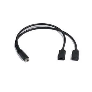 USB C Y Splitter Charge Cable, 1 Feet USB Type C Male to 2 Dual USB Type C Female Y Splitter Extension Charging Cable(Only for Charging) (Typec Male to Dual Female) USB C Y Splitter Charge Cable, 1 Feet USB Type C Male to 2 Dual USB Type C Female Y Splitter Extension Charging Cable(Only for Charging) (Typec Male to Dual Female)