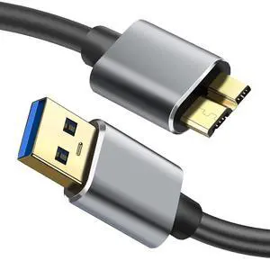 Micro B Cable, USB 3.0 A Male to Micro USB 3.0 Sync Cord,Data Wire Compatible for Toshiba,Seagate,Samsung,My Passport and More External Hard Drive(1.5fts/40cm/Black&Gold) Micro B Cable, USB 3.0 A Male to Micro USB 3.0 Sync Cord,Data Wire Compatible for Toshiba,Seagate,Samsung,My Passport and More External Hard Drive(1.5fts/40cm/Black&Gold)