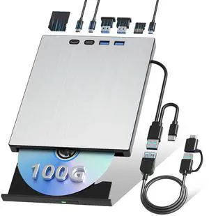 External Blu ray Drive for Laptop Blu Ray Burner External Blueray/dvd Drive for PC USB 3.0 Type-C Support 100G BD Disc Drives Portable Bluray DVD Player CD Reader Compatible with Windows Linux Mac OS External Blu ray Drive for Laptop Blu Ray Burner External Blueray/dvd Drive for PC USB 3.0 Type-C Support 100G BD Disc Drives Portable Bluray DVD Player CD Reader Compatible with Windows Linux Mac OS