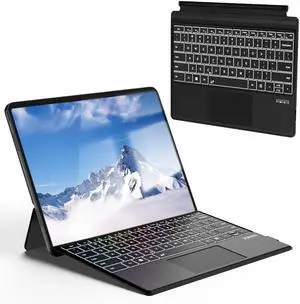 Surface Pro Keyboard for Pro 3/4/5/6/7/7 Plus, Wireless Bluetooth Surface Keyboard with 12 Gesture Touchpad, 7 Colors Backlit, Smart Sleep/Wake, Rechargeable Battery& USB-C Charging Surface Pro Keyboard for Pro 3/4/5/6/7/7 Plus, Wireless Bluetooth Surface Keyboard with 12 Gesture Touchpad, 7 Colors Backlit, Smart Sleep/Wake, Rechargeable Battery& USB-C Charging