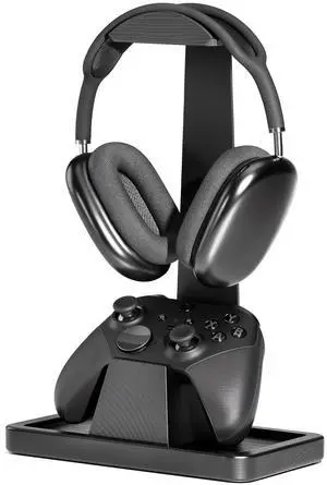 Solid Wood Gaming Headset Stand with Controller Holder - Creative Gift for Teens, Boyfriends, Brothers, and Gamers - Desktop Organization and Decoration Solid Wood Gaming Headset Stand with Controller Holder - Creative Gift for Teens, Boyfriends, Brothers, and Gamers - Desktop Organization and Decoration