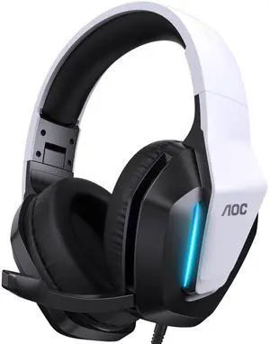 Wired Gaming Headset, Surround Sound Headphones for Xbox Series X|S, PS5, PC, Switch, Noise Canceling Over-Ear Gaming Mic, 50mm Drivers, 3.5mm Jack, White Wired Gaming Headset, Surround Sound Headphones for Xbox Series X|S, PS5, PC, Switch, Noise Canceling Over-Ear Gaming Mic, 50mm Drivers, 3.5mm Jack, White