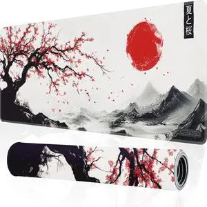 XL Sakura Cherry Blossom Mouse Pad Japanese Gaming Desk Mat for Keyboard & Mouse Non-Slip Water-Resistant Surface, Stitched Edges 31.5x11.8 in (X-Large) XL Sakura Cherry Blossom Mouse Pad Japanese Gaming Desk Mat for Keyboard & Mouse Non-Slip Water-Resistant Surface, Stitched Edges 31.5x11.8 in (X-Large)