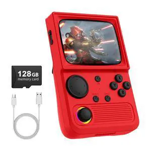 R36T Retro Gaming Console, 3.5''IPS Screen CRT-Inspired, Handheld Game Console 64GB with 18000+ Classic Games Supports WiFi Networked Fighting and OTG, 3500mAh Battery,with Portable Case(Red 128GB) R36T Retro Gaming Console, 3.5''IPS Screen CRT-Inspired, Handheld Game Console 64GB with 18000+ Classic Games Supports WiFi Networked Fighting and OTG, 3500mAh Battery,with Portable Case(Red 128GB)