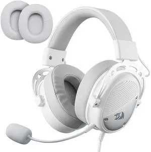 H730 USB Wired Gaming Headset - 53mm Drivers, 360° Spatial Sound, Detachable Noise-Canceling Microphone, Magnetic Replaceable Ear Cushions, Over-Ear Headphones Works for PC/PS4, White H730 USB Wired Gaming Headset - 53mm Drivers, 360° Spatial Sound, Detachable Noise-Canceling Microphone, Magnetic Replaceable Ear Cushions, Over-Ear Headphones Works for PC/PS4, White