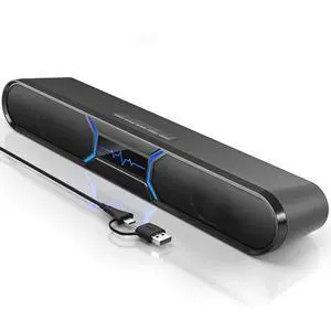 Computer Speakers for Desktop PC, Bluetooth PC Soundbar with Dual Bass Reflex for Monitor, USB Powered RGB Gaming Speakers with AUX Input, Stereo Sound for Laptop, Tablet and Desktop Setup Computer Speakers for Desktop PC, Bluetooth PC Soundbar with Dual Bass Reflex for Monitor, USB Powered RGB Gaming Speakers with AUX Input, Stereo Sound for Laptop, Tablet and Desktop Setup