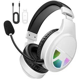Wireless Gaming Headset for PS5, PS4, PC, Switch, Gaming Headphones with 7.1 Surround Sound, Noise Isolating Microphone, Bluetooth 5.4, RGB Lights, 60H Battery Headsets for Mac, Laptop, Mobile Wireless Gaming Headset for PS5, PS4, PC, Switch, Gaming Headphones with 7.1 Surround Sound, Noise Isolating Microphone, Bluetooth 5.4, RGB Lights, 60H Battery Headsets for Mac, Laptop, Mobile