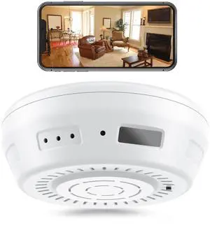 . Hidden Camera Smoke Detector Wireless WiFi - Nanny Cams with Cell Phone App - 180 Days Battery Power, Night Vision, Motion Detection, Sideways Lens for Indoor Security, No Audio . Hidden Camera Smoke Detector Wireless WiFi - Nanny Cams with Cell Phone App - 180 Days Battery Power, Night Vision, Motion Detection, Sideways Lens for Indoor Security, No Audio
