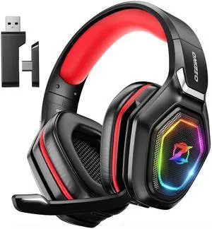 2.4GHz Gaming Headset Wireless with Flip Mic for Ps5, Ps4, PC, Gaming Headphones with USB-A & USB-C Transmitter, 40Hr Battery Gamer Headset for Laptop, Mobile, Mac 2.4GHz Gaming Headset Wireless with Flip Mic for Ps5, Ps4, PC, Gaming Headphones with USB-A & USB-C Transmitter, 40Hr Battery Gamer Headset for Laptop, Mobile, Mac