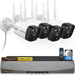 (2026 Update 120 Days Storage) Wireless WiFi Outdoor Security Camera System with Dual Antenna Cameras, 55% Stronger Signal, 130° Wide Angle, 2-Way Audio, No Monthly Fee, Home NVR Security System (2026 Update 120 Days Storage) Wireless WiFi Outdoor Security Camera System with Dual Antenna Cameras, 55% Stronger Signal, 130° Wide Angle, 2-Way Audio, No Monthly Fee, Home NVR Security System