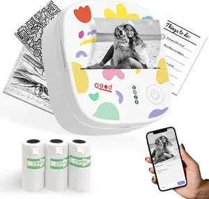 Portable Thermal Sticker Printer Mini Label Maker Bluetooth Photo Printer Print Pods Inkless Sticker Maker for Kids Sticker Box, for Gifts, Study Note, DIY Portable Thermal Sticker Printer Mini Label Maker Bluetooth Photo Printer Print Pods Inkless Sticker Maker for Kids Sticker Box, for Gifts, Study Note, DIY