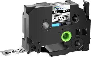 18mm 0.7 Laminated Sliver Tape Compatible for Brother P-Touch TZ941 TZ-941 TZe-941 TZe941 3/4 inch Black on Sliver Label Tape for PT-D410 PT-D400 PT-D610BT PT-D600 Label Maker, 20 Pack 18mm 0.7 Laminated Sliver Tape Compatible for Brother P-Touch TZ941 TZ-941 TZe-941 TZe941 3/4 inch Black on Sliver Label Tape for PT-D410 PT-D400 PT-D610BT PT-D600 Label Maker, 20 Pack