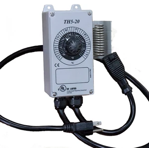 TH5 Line Voltage Thermostat Assembly with Standard 120 Volt Outlet - AC 3 Prong Cord Plugs TH5 Line Voltage Thermostat Assembly with Standard 120 Volt Outlet - AC 3 Prong Cord Plugs