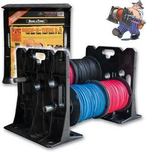 Rack-A-Tiers 2.0 Multi-Purpose Cable Dispenser - Electrical Wire Rack, Wire Spool Caddy (11480) Rack-A-Tiers 2.0 Multi-Purpose Cable Dispenser - Electrical Wire Rack, Wire Spool Caddy (11480)
