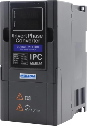 Mollom 4KW 220V Single to 3 Phase Invert Phase Converter-5HP 16A Input/Output IPC for 3PH Motor Mollom 4KW 220V Single to 3 Phase Invert Phase Converter-5HP 16A Input/Output IPC for 3PH Motor