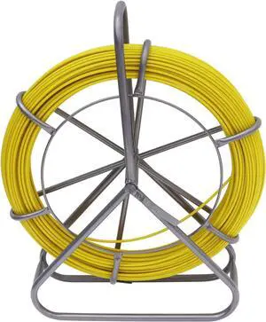 TECHTONGDA Duct Rodder Fiberglass Fish Tape 6mmX 130M/425ftWire Cable Running Rod Duct Rodder Fishtape Puller TECHTONGDA Duct Rodder Fiberglass Fish Tape 6mmX 130M/425ftWire Cable Running Rod Duct Rodder Fishtape Puller