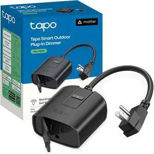 Tapo Outdoor Smart Dimmer Plug Wi-Fi, IP65 Plug-in Dimmer for Outdoor String Lights, Matter Compatible, Energy Monitoring, Works w/Apple Home, Alexa, Google Assistant, ETL Certified, P430M Tapo Outdoor Smart Dimmer Plug Wi-Fi, IP65 Plug-in Dimmer for Outdoor String Lights, Matter Compatible, Energy Monitoring, Works w/Apple Home, Alexa, Google Assistant, ETL Certified, P430M