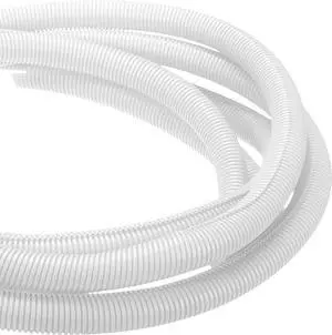 DMiotech 20ft Wire Loom Split Tubing 1 1/4 Inch, Cord Protectors from Pet Flexible Conduit Cable Management for Office Home Garden, White DMiotech 20ft Wire Loom Split Tubing 1 1/4 Inch, Cord Protectors from Pet Flexible Conduit Cable Management for Office Home Garden, White