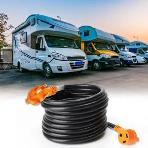 30 Amp RV Extension Cord 25 Feet Heavy Duty NEMA TT-30P to TT-30R, 10 Gauge 125 Volt, 3750 Watts, 30A Extention Cord ETL Listed for Camper, Caravan Van Trailer,ETL Listed 30 Amp RV Extension Cord 25 Feet Heavy Duty NEMA TT-30P to TT-30R, 10 Gauge 125 Volt, 3750 Watts, 30A Extention Cord ETL Listed for Camper, Caravan Van Trailer,ETL Listed