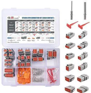 JRready ST6484 Deutsch DTM Connector Kit 2 3 4 6 8 12 Pin Deutsch Connector Kit with Size 20 Solid Contacts 20-22AWG,Removal Tools JRready ST6484 Deutsch DTM Connector Kit 2 3 4 6 8 12 Pin Deutsch Connector Kit with Size 20 Solid Contacts 20-22AWG,Removal Tools