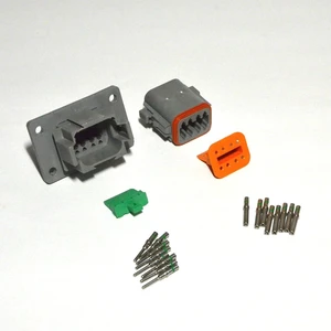 Deutsch 8-pin 14-16AWG Flange Connector Kit Solid Contacts (Made in USA) Deutsch 8-pin 14-16AWG Flange Connector Kit Solid Contacts (Made in USA)
