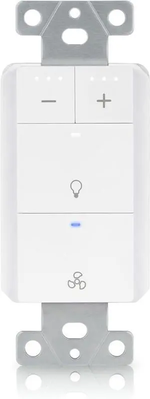Akicon Dimmer Switch for Exhaust Fan with Light, Single Pole Fan Light Switch, Neutral Wire Needed, White Akicon Dimmer Switch for Exhaust Fan with Light, Single Pole Fan Light Switch, Neutral Wire Needed, White