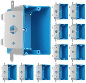 XIUTE Single Gang Electrical Box Adjustable Electrical Outlet Box 1 Gang 21 cu. in. PVC Junction BoxBlue ETL Listed(Pack of 12) XIUTE Single Gang Electrical Box Adjustable Electrical Outlet Box 1 Gang 21 cu. in. PVC Junction BoxBlue ETL Listed(Pack of 12)