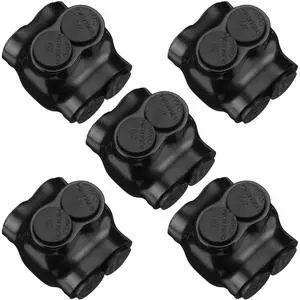 Copkim 5 Pcs 2 Port Insulated Wire Connectors Aluminum Inline Splice Tap Connector Pre-Filled Oxide Inhibitor Dual Entry for Electrical Wires Application (2-14 Wire Range,Slotted or 5/32" Allen Hex) Copkim 5 Pcs 2 Port Insulated Wire Connectors Aluminum Inline Splice Tap Connector Pre-Filled Oxide Inhibitor Dual Entry for Electrical Wires Application (2-14 Wire Range,Slotted or 5/32" Allen Hex)