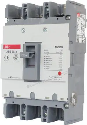 Moulded Case Circuit Breaker MCCB 50A 60A 75A 100A 125A 150A 175A 200A 225A 3p 3 Pole 50Hz 600V ABE-203b LS Electric(100A) Moulded Case Circuit Breaker MCCB 50A 60A 75A 100A 125A 150A 175A 200A 225A 3p 3 Pole 50Hz 600V ABE-203b LS Electric(100A)
