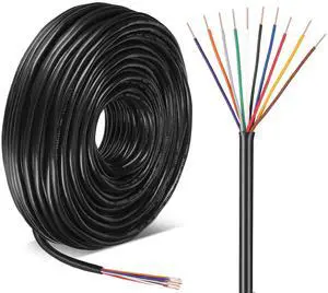 Hoolerry Solid Sprinkler System Wire 18 Gauge Irrigation Wire with UV Resistant PVC Jacket Sprinkler Cable for Underground Irrigation Field Central Control System 30v Ul Listed(18/10, 100 Ft) Hoolerry Solid Sprinkler System Wire 18 Gauge Irrigation Wire with UV Resistant PVC Jacket Sprinkler Cable for Underground Irrigation Field Central Control System 30v Ul Listed(18/10, 100 Ft)