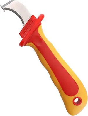 Yosoo Health Gear Insulated Cable Stripper, Electrician Knife 1000V Electrician Knife, Cable Knife with Anti Magnetic Blades and Nonslip Handle for Safe Wire Stripping and Electrical Work Yosoo Health Gear Insulated Cable Stripper, Electrician Knife 1000V Electrician Knife, Cable Knife with Anti Magnetic Blades and Nonslip Handle for Safe Wire Stripping and Electrical Work