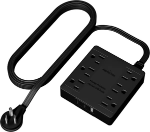 LIDER Output Extender with 6 Sockets, USB-A and 2 USB-C, Ultra-Thin Flat Plug with Cable Extension, 6-Way Power Strip, Slim Angle Design, Surge Protection, 480 LIDER Output Extender with 6 Sockets, USB-A and 2 USB-C, Ultra-Thin Flat Plug with Cable Extension, 6-Way Power Strip, Slim Angle Design, Surge Protection, 480