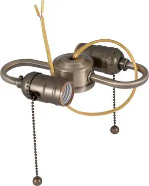 B&P Lamp® 2-Light S Type Cluster Body with Pull Chain Sockets B&P Lamp® 2-Light S Type Cluster Body with Pull Chain Sockets