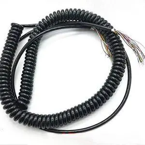 21 Cores Spring Spiral Cable 3 to 4 Meters Length CNC MPG Handheld Encoder Manual Pulse Generator 21 Cores Spring Spiral Cable 3 to 4 Meters Length CNC MPG Handheld Encoder Manual Pulse Generator
