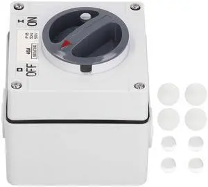 Outdoor Waterproof Dustproof Power Isolator Switch 500V Rotary Control On Off Switch Socket with Installation Accessories(3P40A) Outdoor Waterproof Dustproof Power Isolator Switch 500V Rotary Control On Off Switch Socket with Installation Accessories(3P40A)