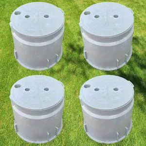 (Dia 10" * 4 Pack) Yariwiz 10 inch Underground Electrical Junction Box In Ground Inground Splice Pull Quazite Plastic Boxes (Dia 10" * 4 Pack) Yariwiz 10 inch Underground Electrical Junction Box In Ground Inground Splice Pull Quazite Plastic Boxes