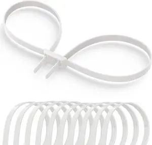 Zip Tie Handcuffs, HAIOOU New Version 10Pcs Flex cuffs Disposable Self-locking Zip Cuffs, Heavy Duty Police Nylon Handcuffs Cable Wire Tie with 255 lbs Tensile Strength - 35.4" Long, White Zip Tie Handcuffs, HAIOOU New Version 10Pcs Flex cuffs Disposable Self-locking Zip Cuffs, Heavy Duty Police Nylon Handcuffs Cable Wire Tie with 255 lbs Tensile Strength - 35.4" Long, White