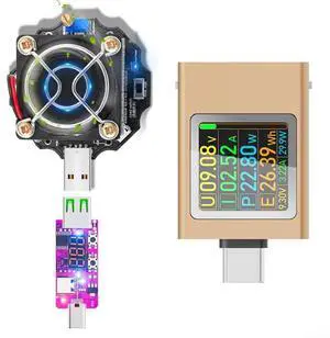 65W USB Charging Tester & Load | PD3.1 Voltage Trigger with Type C Voltmeter | DC 5-24V Adjustable Constant Current Load | for Electronics Testing and Analysis (Combination) 65W USB Charging Tester & Load | PD3.1 Voltage Trigger with Type C Voltmeter | DC 5-24V Adjustable Constant Current Load | for Electronics Testing and Analysis (Combination)