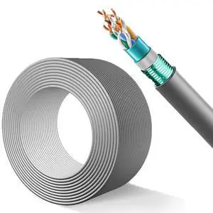 Armored Cat5e Cable, Heavy Steel Armored & Foil Shielded Outdoor Ethernet Cable for Long-Distance Security Monitoring, Industrial Automation & Building Networks, 0.51mm Copper Core(300FT) Armored Cat5e Cable, Heavy Steel Armored & Foil Shielded Outdoor Ethernet Cable for Long-Distance Security Monitoring, Industrial Automation & Building Networks, 0.51mm Copper Core(300FT)
