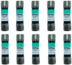 10-Pack New FNM-15 FNM-15A FNM 15A 250Vac Time Delay Fuse,FNM-15A Current Limiting Class CC Rejection Cartridge Fuses 10-Pack New FNM-15 FNM-15A FNM 15A 250Vac Time Delay Fuse,FNM-15A Current Limiting Class CC Rejection Cartridge Fuses