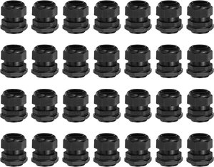 MECCANIXITY 30 Pcs M32 Cable Gland, 16-21mm Wire Hole Waterproof Nylon Joint for Cable Fixing, Wiring, Repairing, Gland Replacement, Electrical Appliances, Black MECCANIXITY 30 Pcs M32 Cable Gland, 16-21mm Wire Hole Waterproof Nylon Joint for Cable Fixing, Wiring, Repairing, Gland Replacement, Electrical Appliances, Black